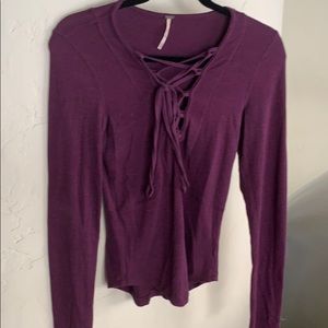 Free People cotton long sleeved shirt